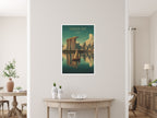 Travel-inspired urban Singapore cityscape wall decor in living room