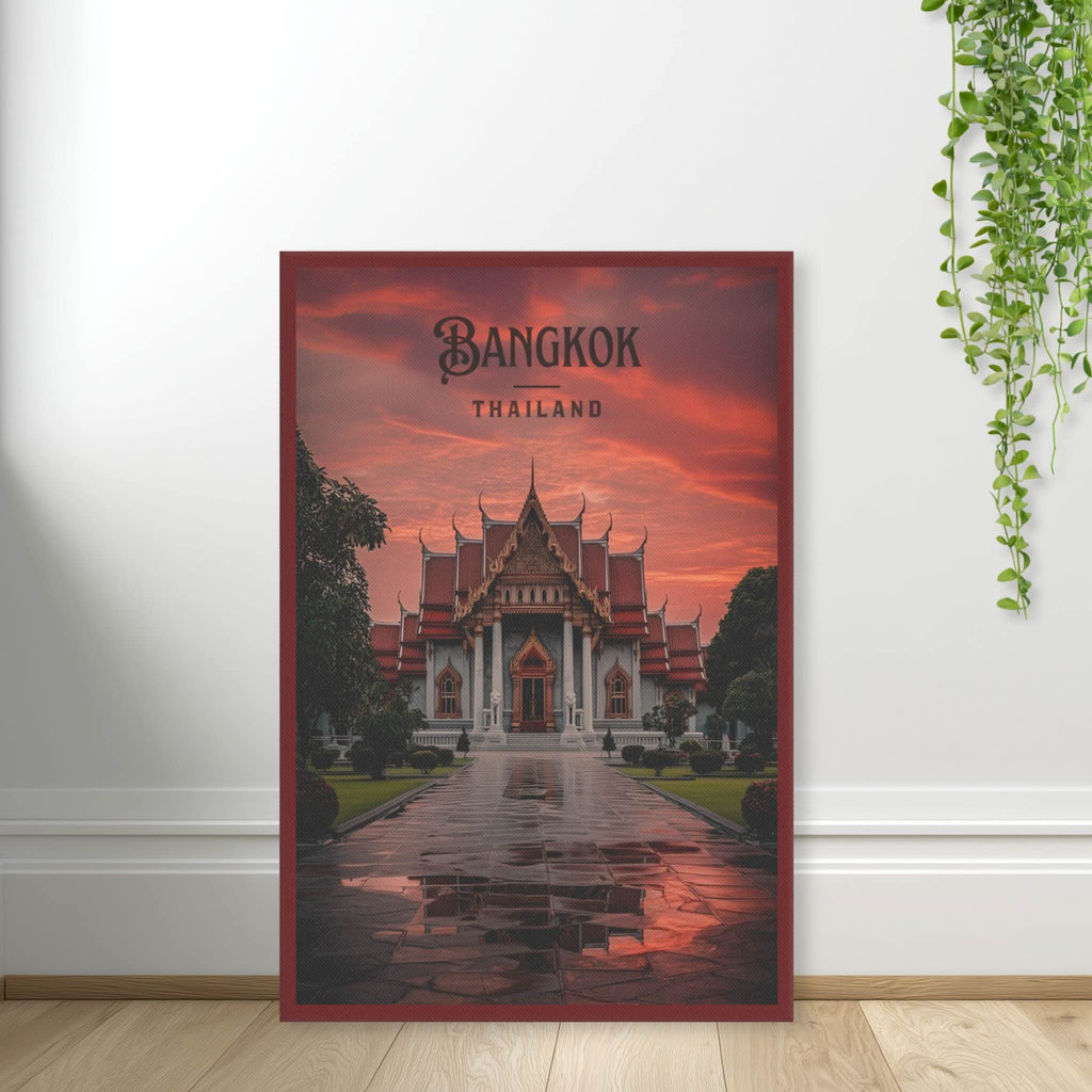 Cinematic Thailand cityscape wall art vertical canvas standing