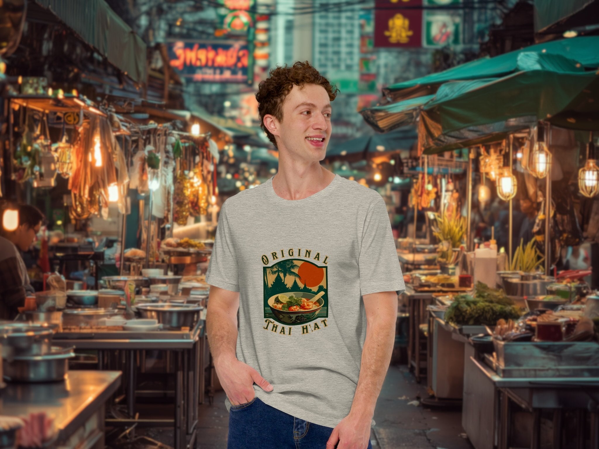 Original Thai Heat Tom Yum street food graphic t-shirt front design