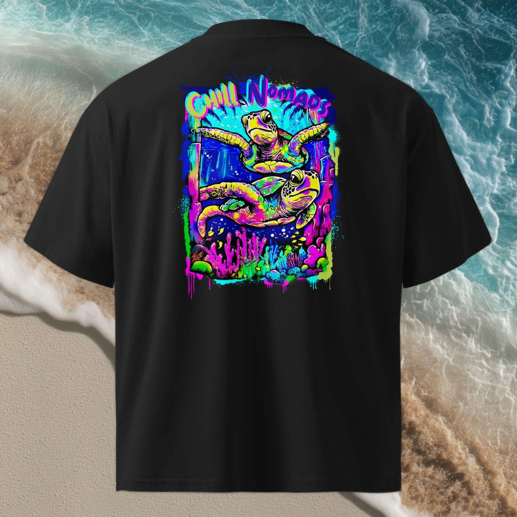 Chill Nomads Graffiti Reef back print oversized organic tee