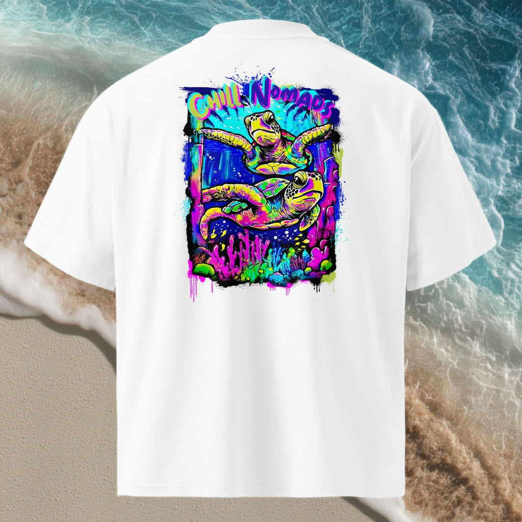 Chill Nomads Graffiti Reef back print oversized organic tee