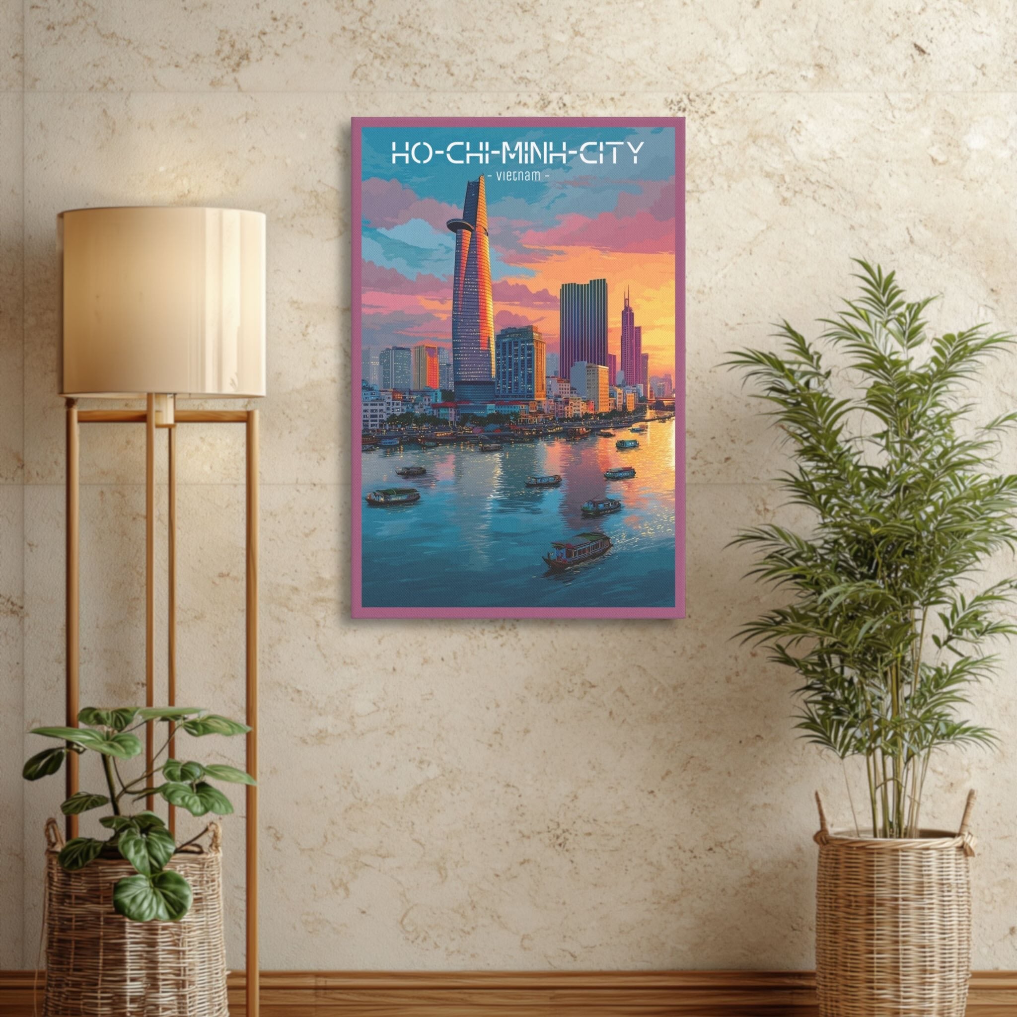 HCMC Riverside Glow wall art in modern interior