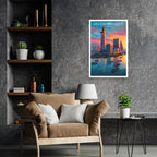HCMC Riverside Glow wall art in modern interior