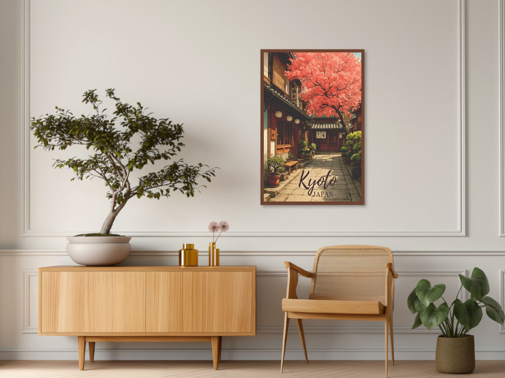 Japanese urban wall art in afternoon light
