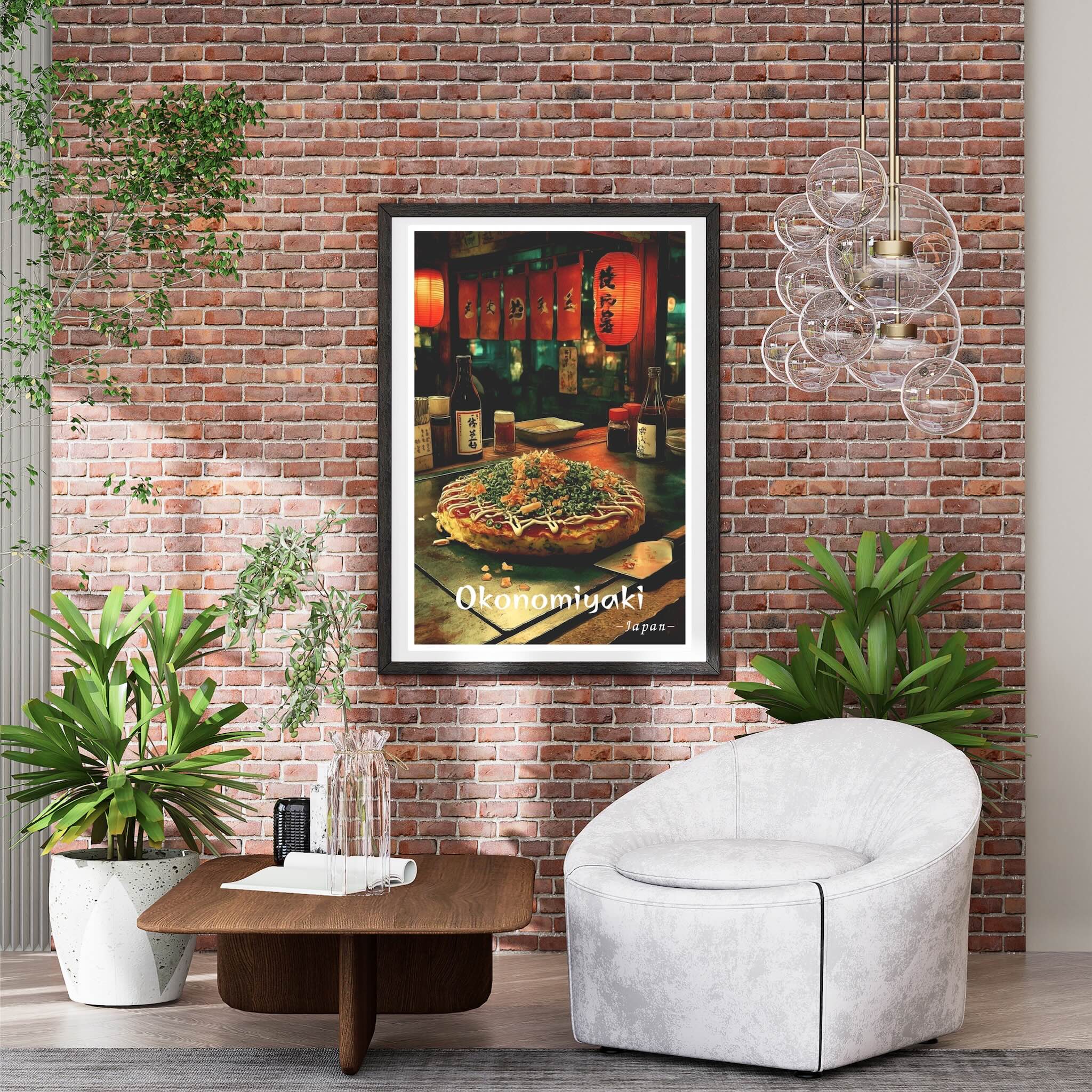Okonomiyaki After Dark Asian street food poster