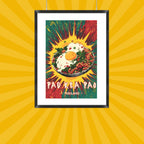 Pop-art Thai street food wall art for kitchen and dining