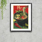 Pho Red Vietnamese street food poster