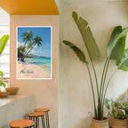 Energetic island poster in living room