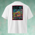 100% organic combed cotton high-neck oversized tee with soft, breathable fabric