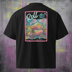100% organic combed cotton high-neck oversized tee with soft, breathable fabric