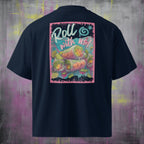 100% organic combed cotton high-neck oversized tee with soft, breathable fabric