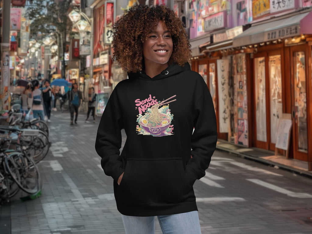 Send Noods ramen street art hoodie front print