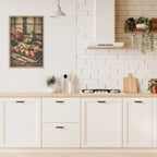 Minimalist sushi wall art for kitchen decor