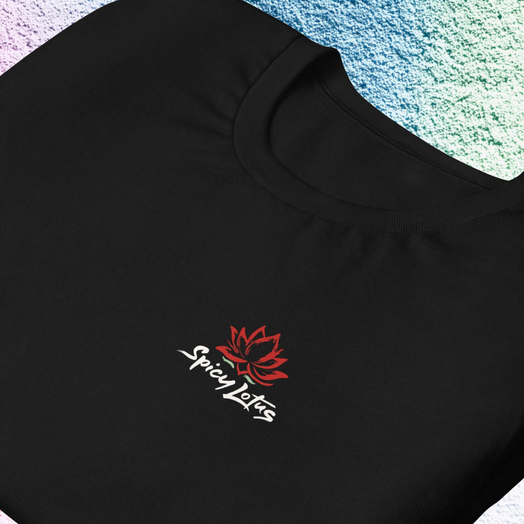 Spicy Lotus Surf Club Midnight Wave chest logo print folded
