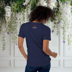 Back view of Spill the Cha graphic t-shirt, showing Spicy Lotus logo
