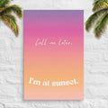 Sunset gradient canvas with quote