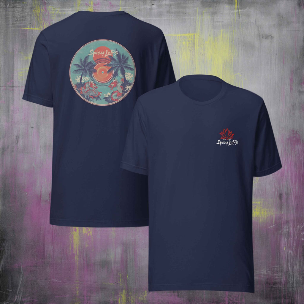 Front/back Bella+Canvas 3001 unisex back print ghost tee with chest logo