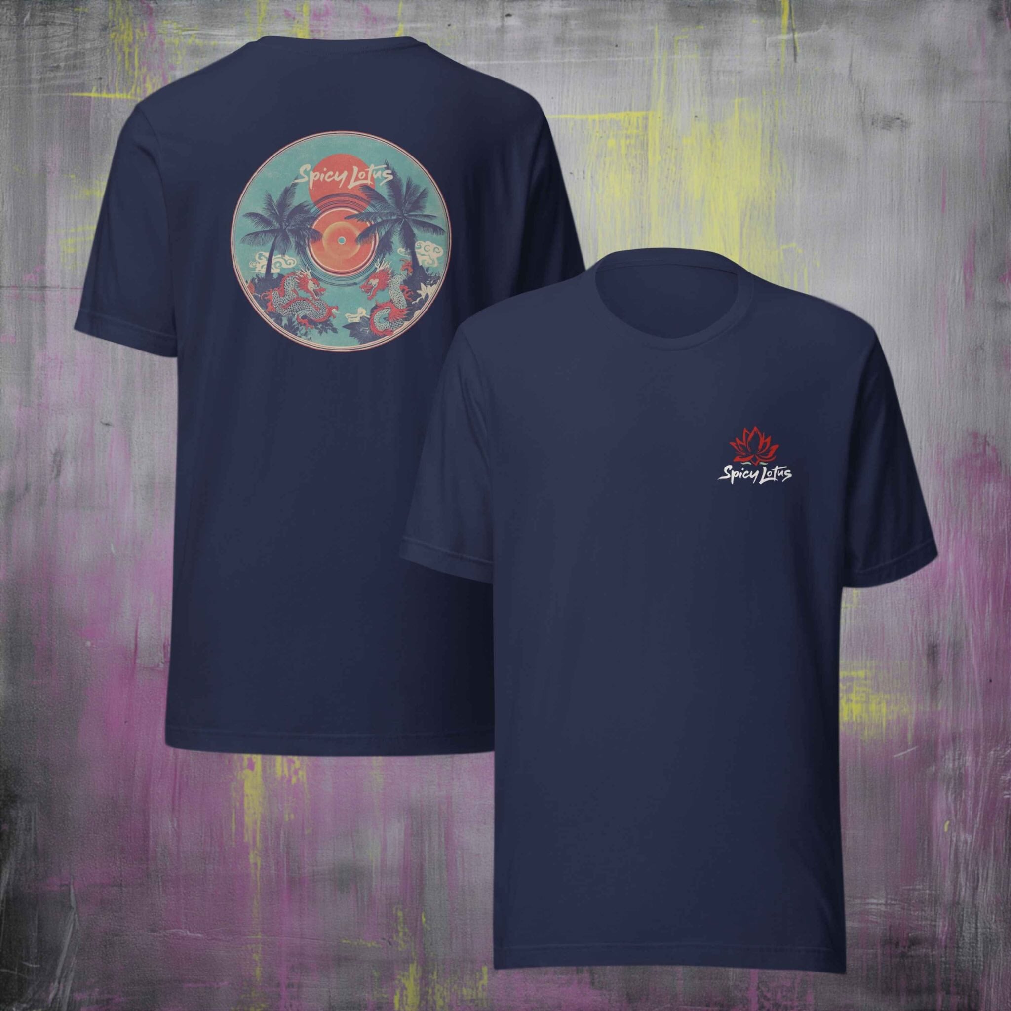 Front/back Bella+Canvas 3001 unisex back print ghost tee with chest logo