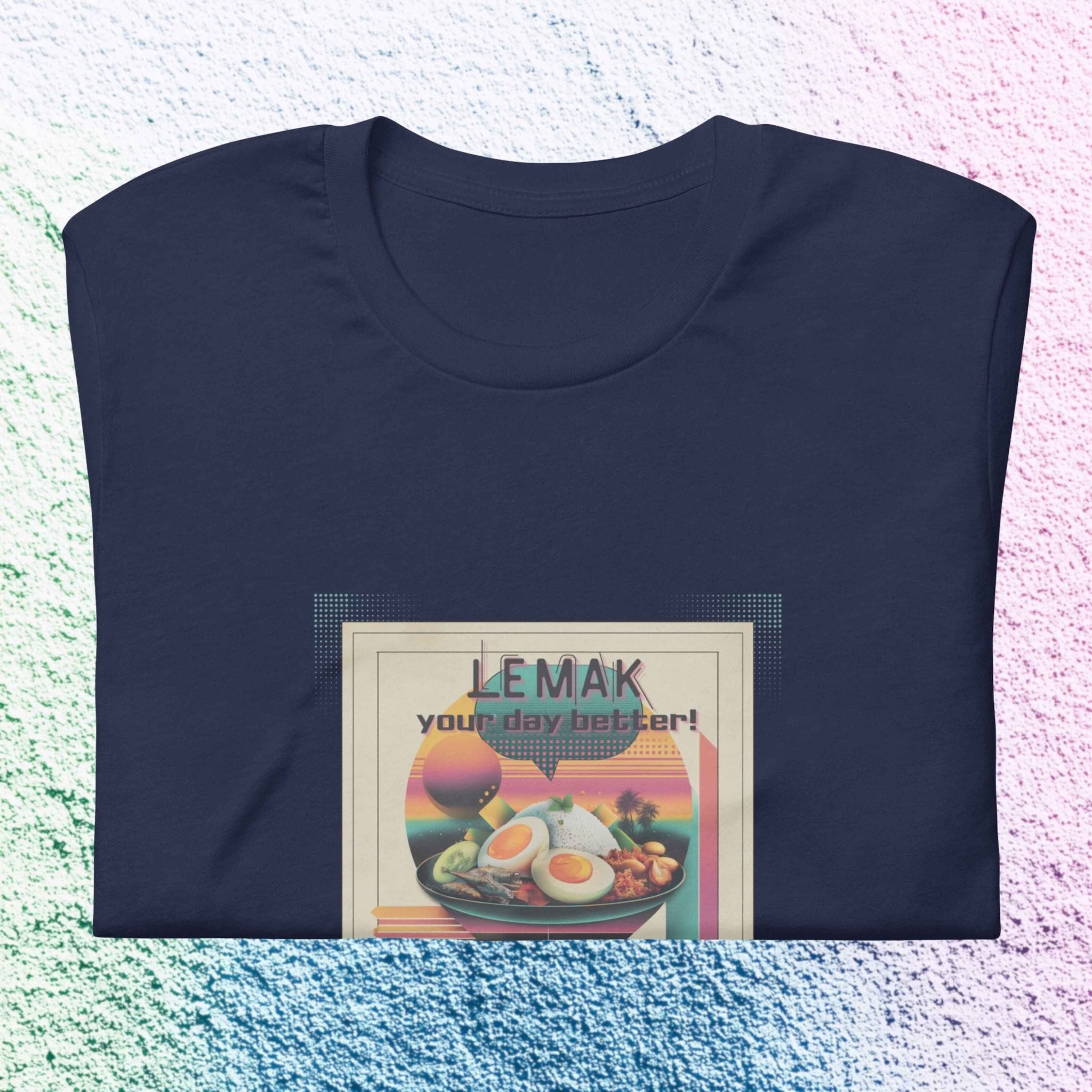 Folded Lemak Your Day Better retro food graphic t-shirt