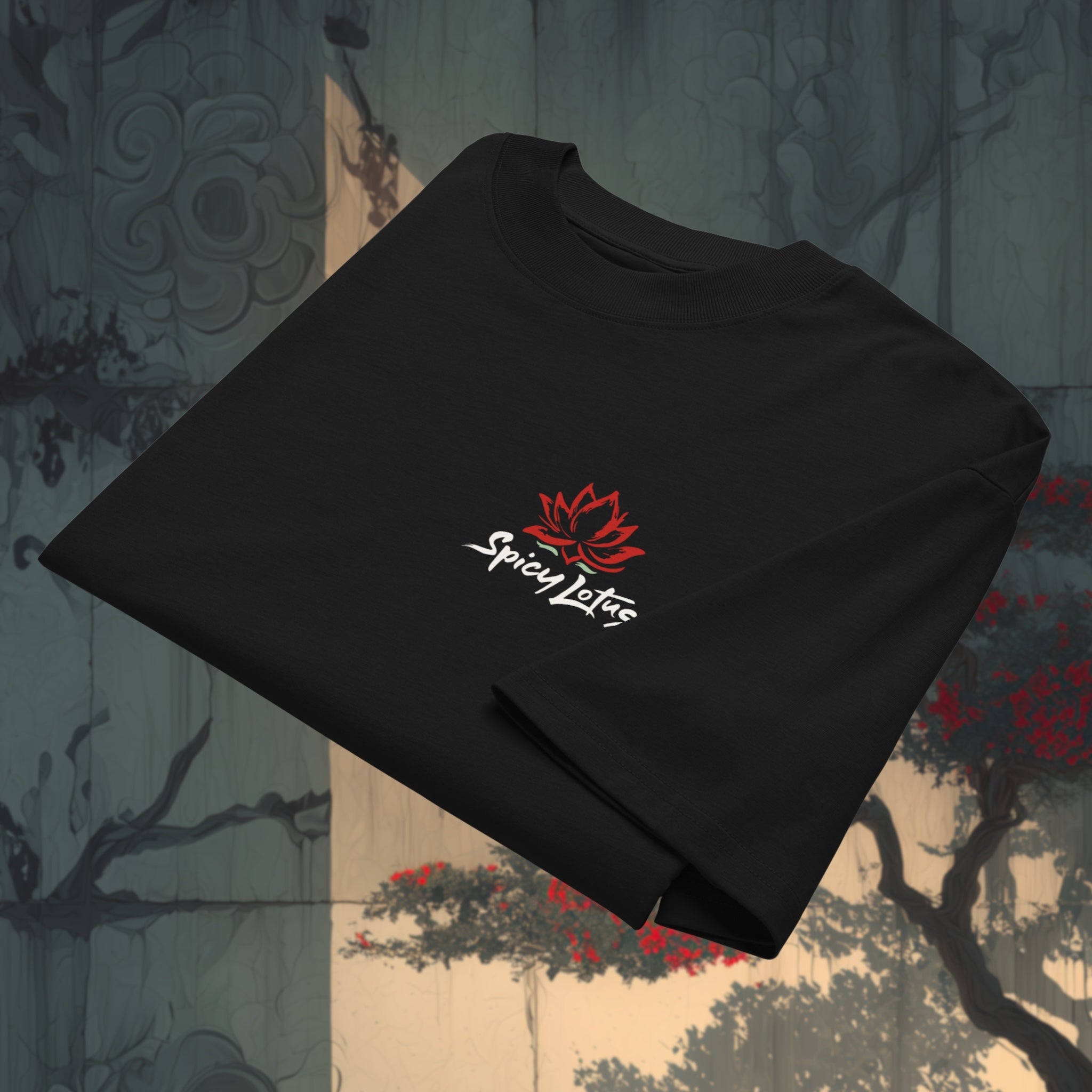 Folded Grab Life by the Rice Ball – Rising Sun tee showing chest Logo print