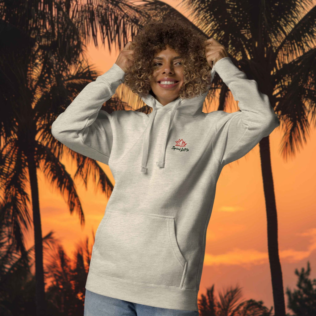 Left chest logo print on Sunrise Wave hoodie