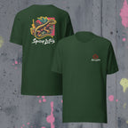 Front/back Neon gecko tropical pop-art streetwear ghost tee