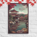 Kinkaku-ji Golden Pavilion Kyoto reflected on calm water canvas