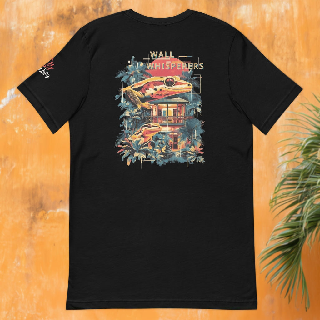 Bella+Canvas 3001 unisex gecko backprint flatlay shirt