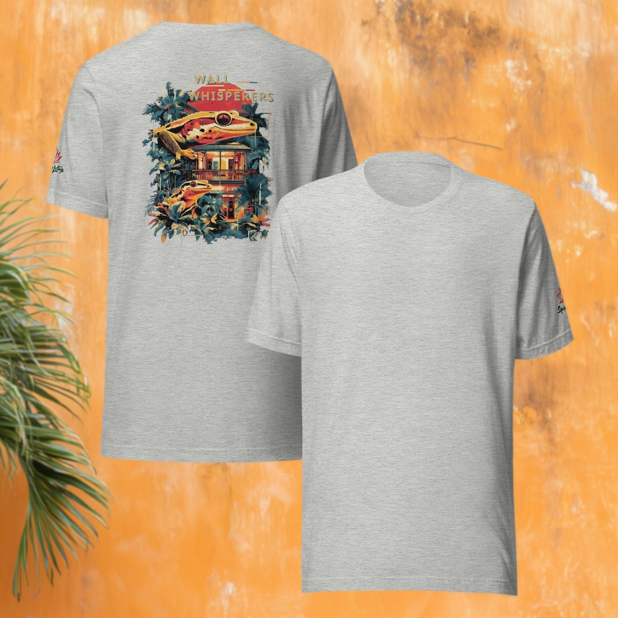 Bella+Canvas 3001 unisex gecko backprint front/back ghost shirt