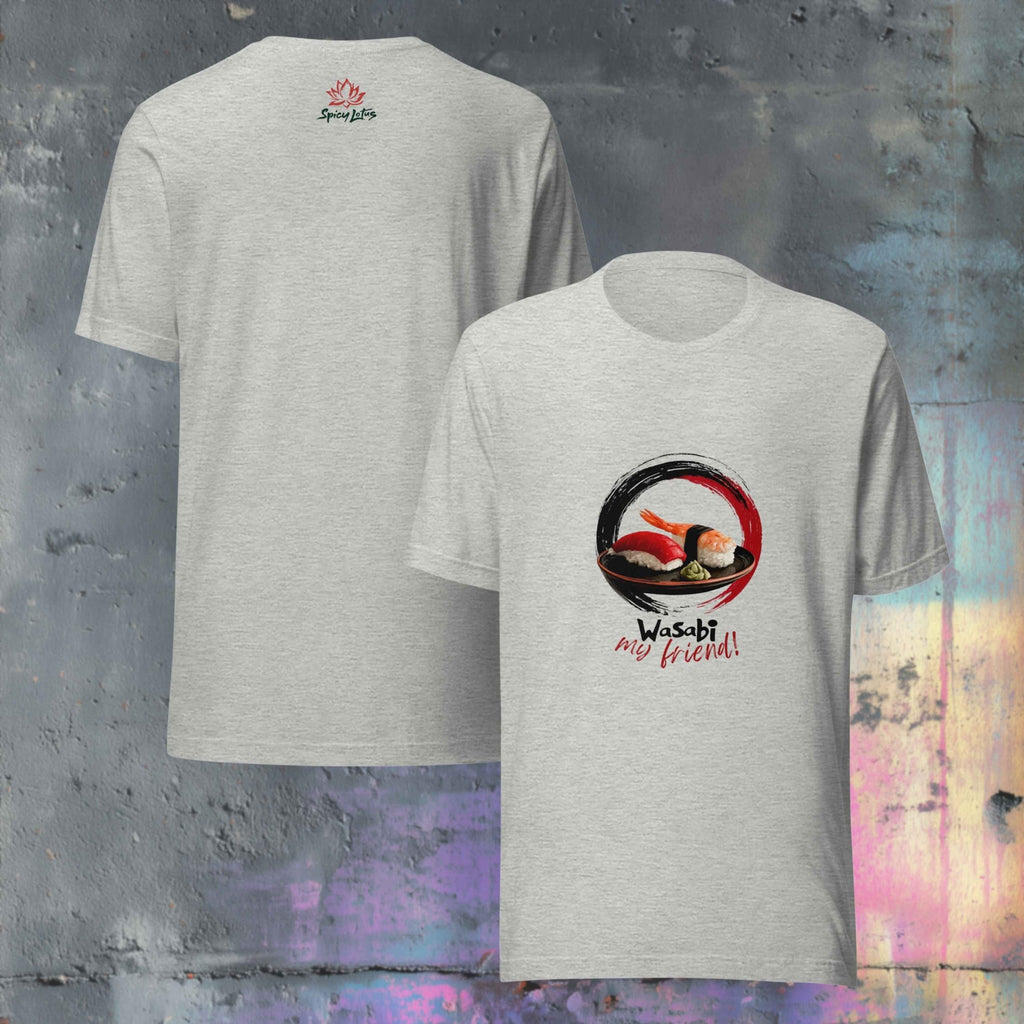 Front/Back view of Wasabi My Friend graphic ghost t-shirt