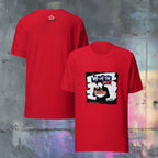 What the Pho ghost t-shirt front/back view showing regular unisex fit