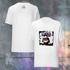 What the Pho ghost t-shirt front/back view showing regular unisex fit